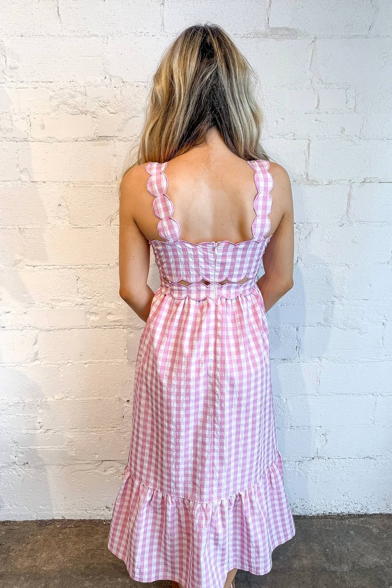 Day + Moon - Spring Scallop Detailed Dress