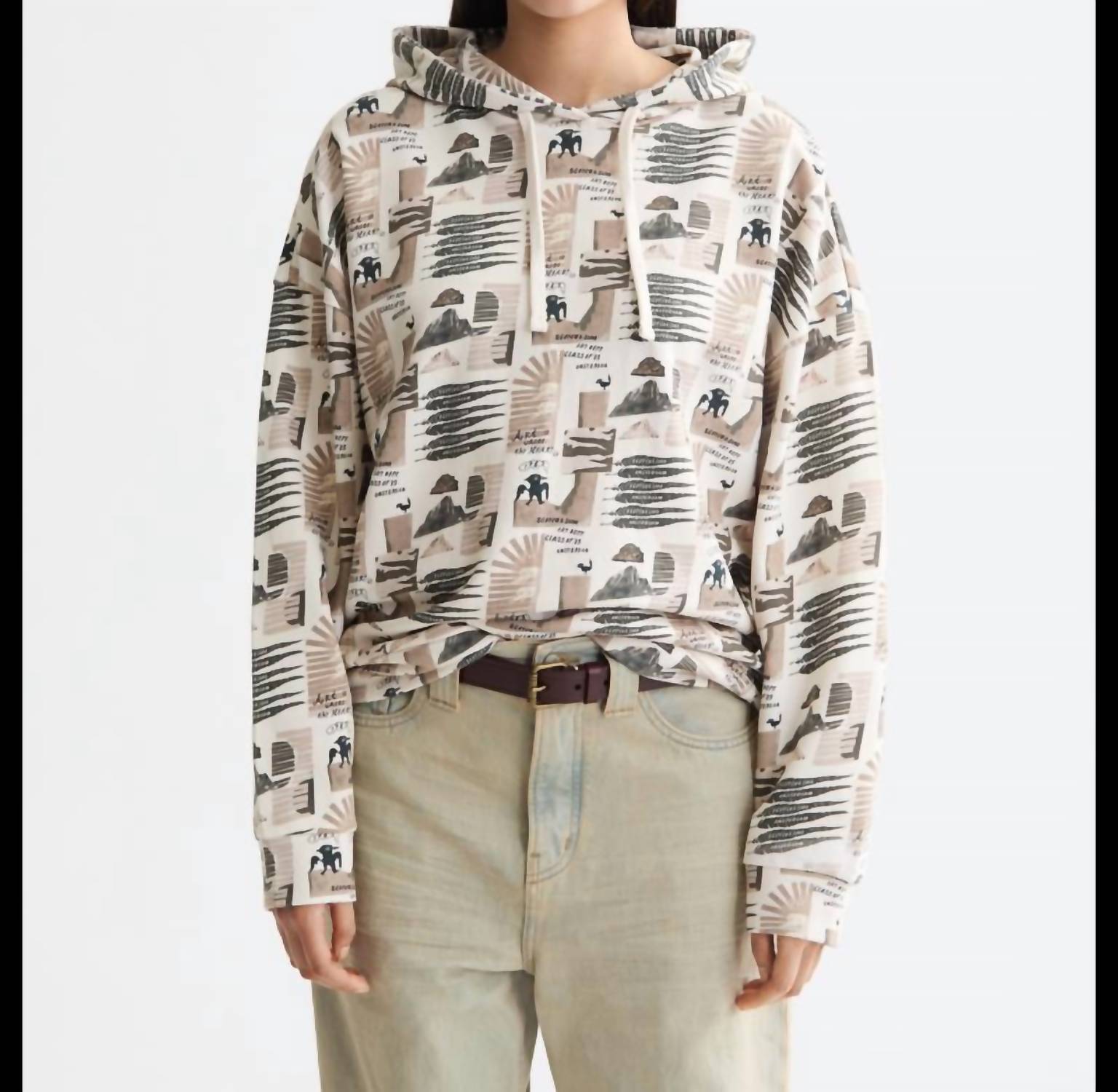 Scotch & Soda - All Over Printed Oversized Fit Hoodie