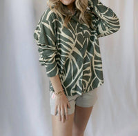 Z Supply - Alfie Tova Palm Button Up Shirt