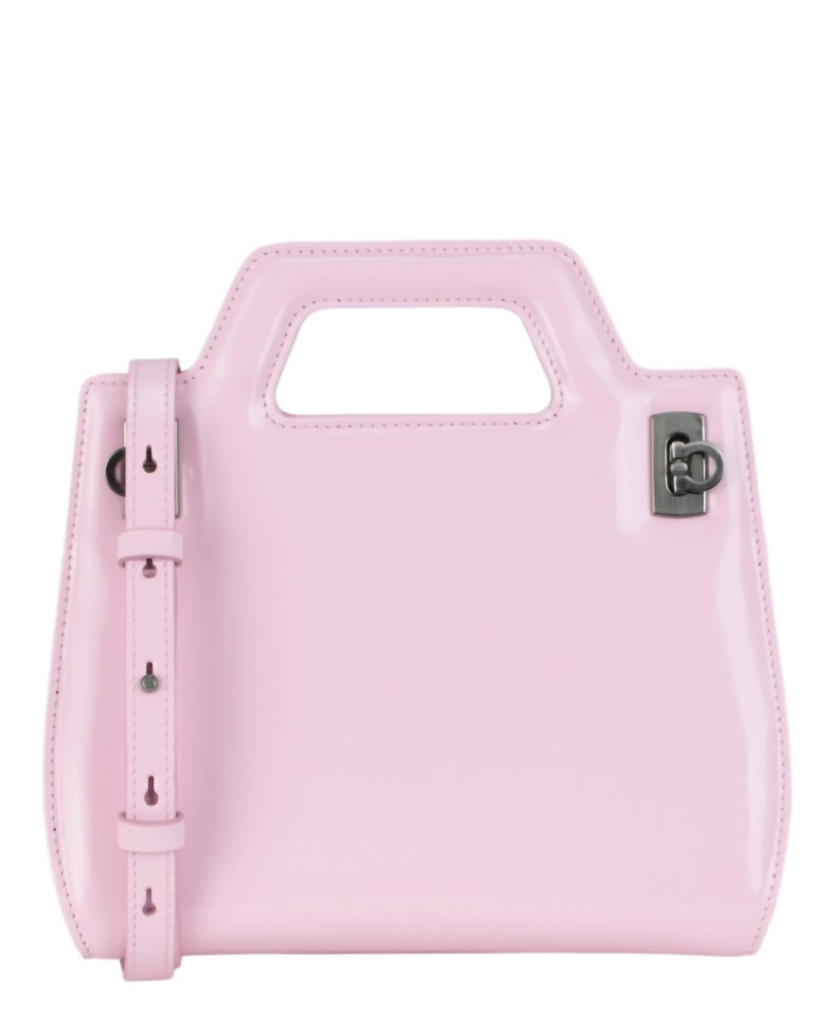 Salvatore Ferragamo Women's Mini Wanda Leather Top-handle Bag in light pink - women's bag