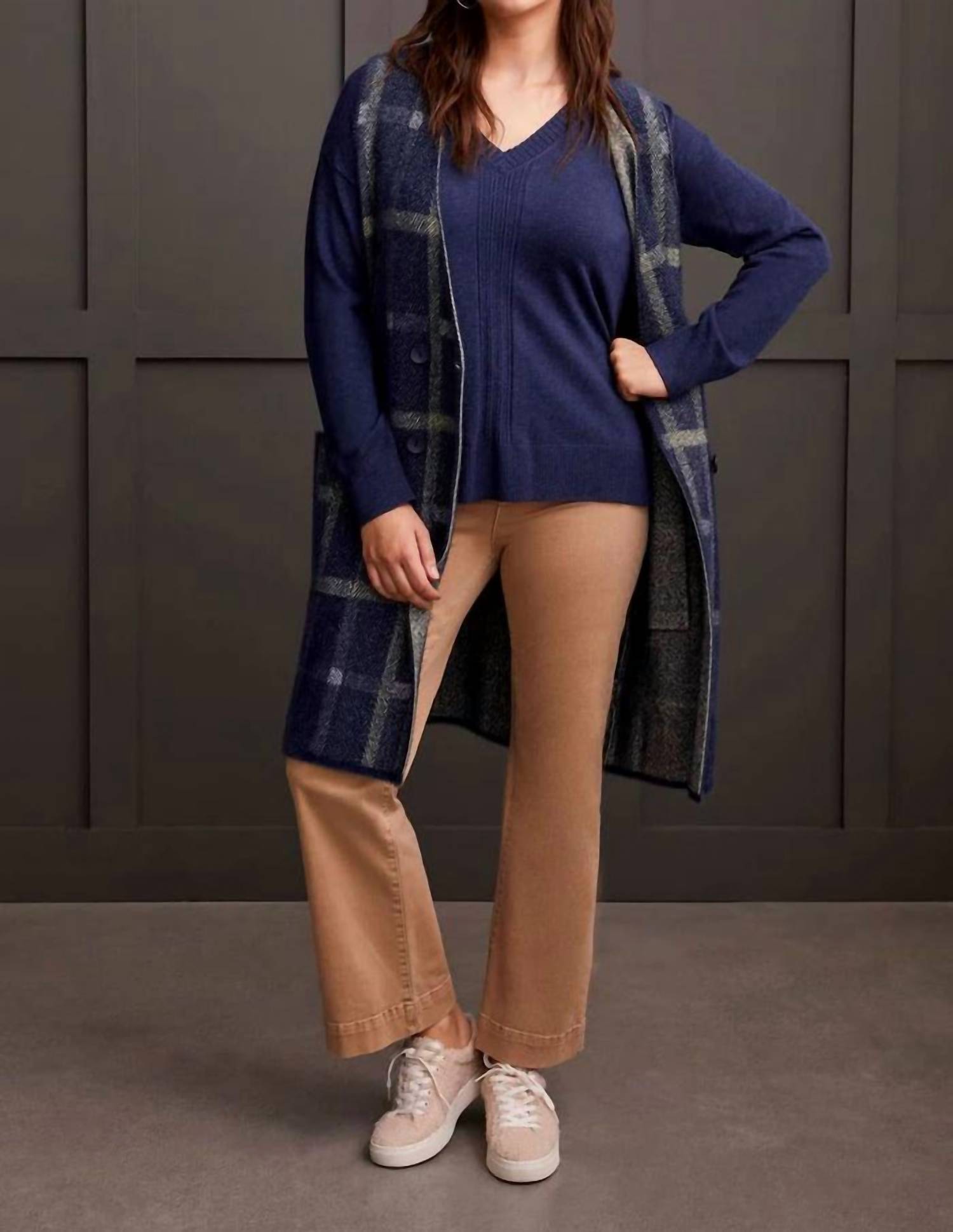 Tribal - Long Sleeve V-neck Sweater