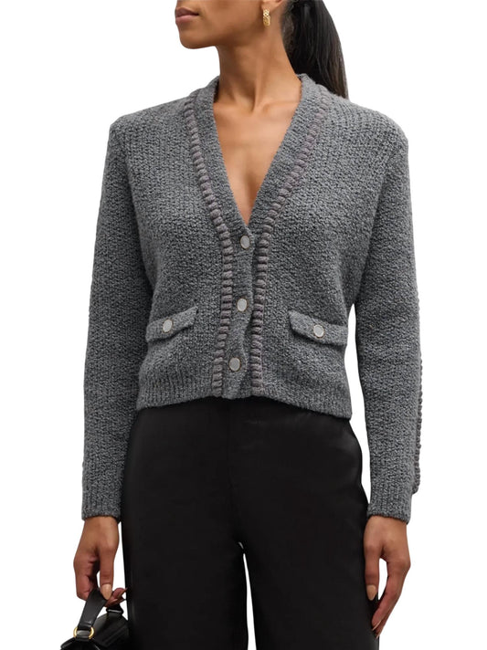 Frame - Double Pocket Cropped Cardigan