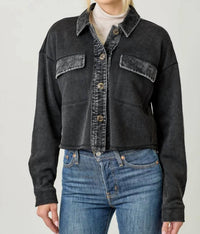 Mystree - Washed Terry Cropped Jacket