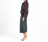 Clara Sun Woo - Vinyl/Liquid Leather Mixed Media Zip Jacket