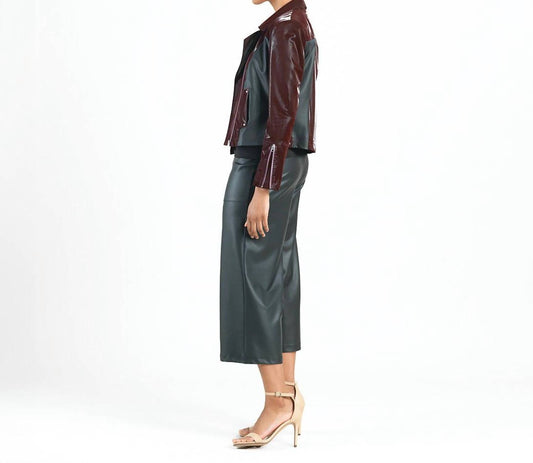 Clara Sun Woo - Vinyl/Liquid Leather Mixed Media Zip Jacket