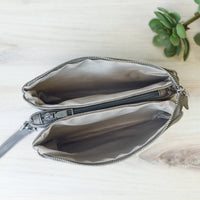 Lauren Lane - Women's Kayla Vegan Leather Clutch Wristlet Crossbody Bag