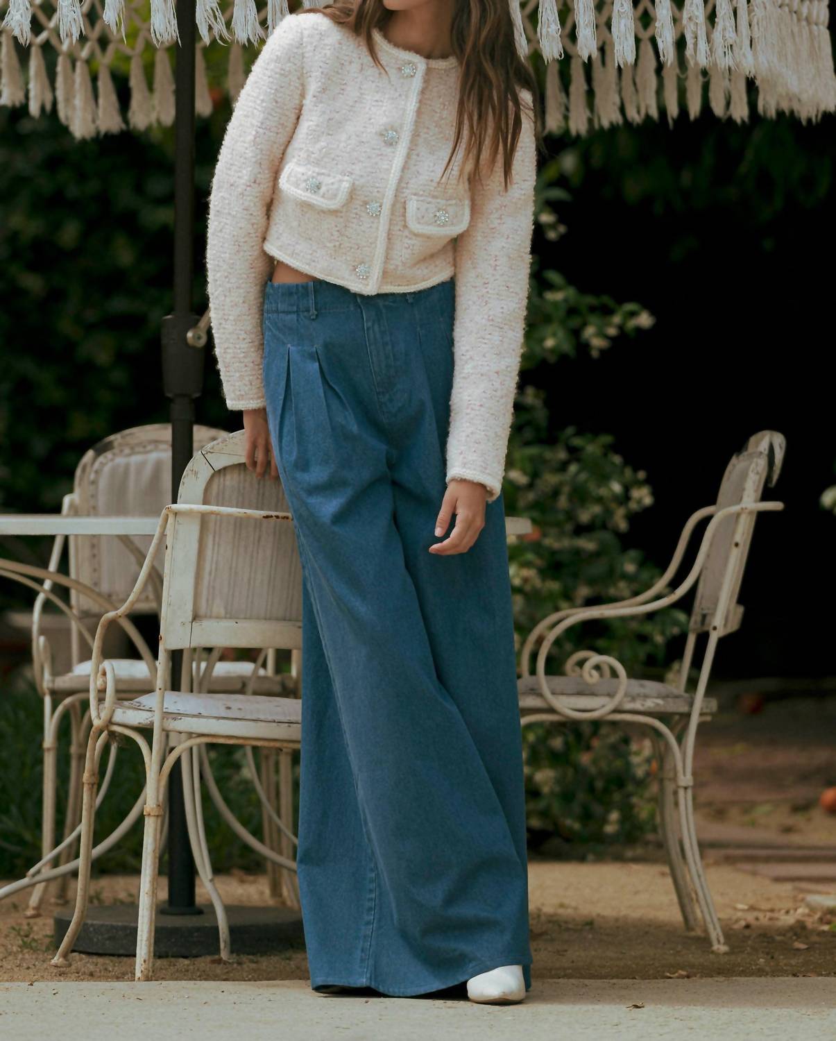 Mable - Wide Leg Denim Pants