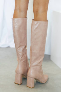 BiLLiNi Women's Charley Knee High Boots in rose clay - women's shoe - detail view