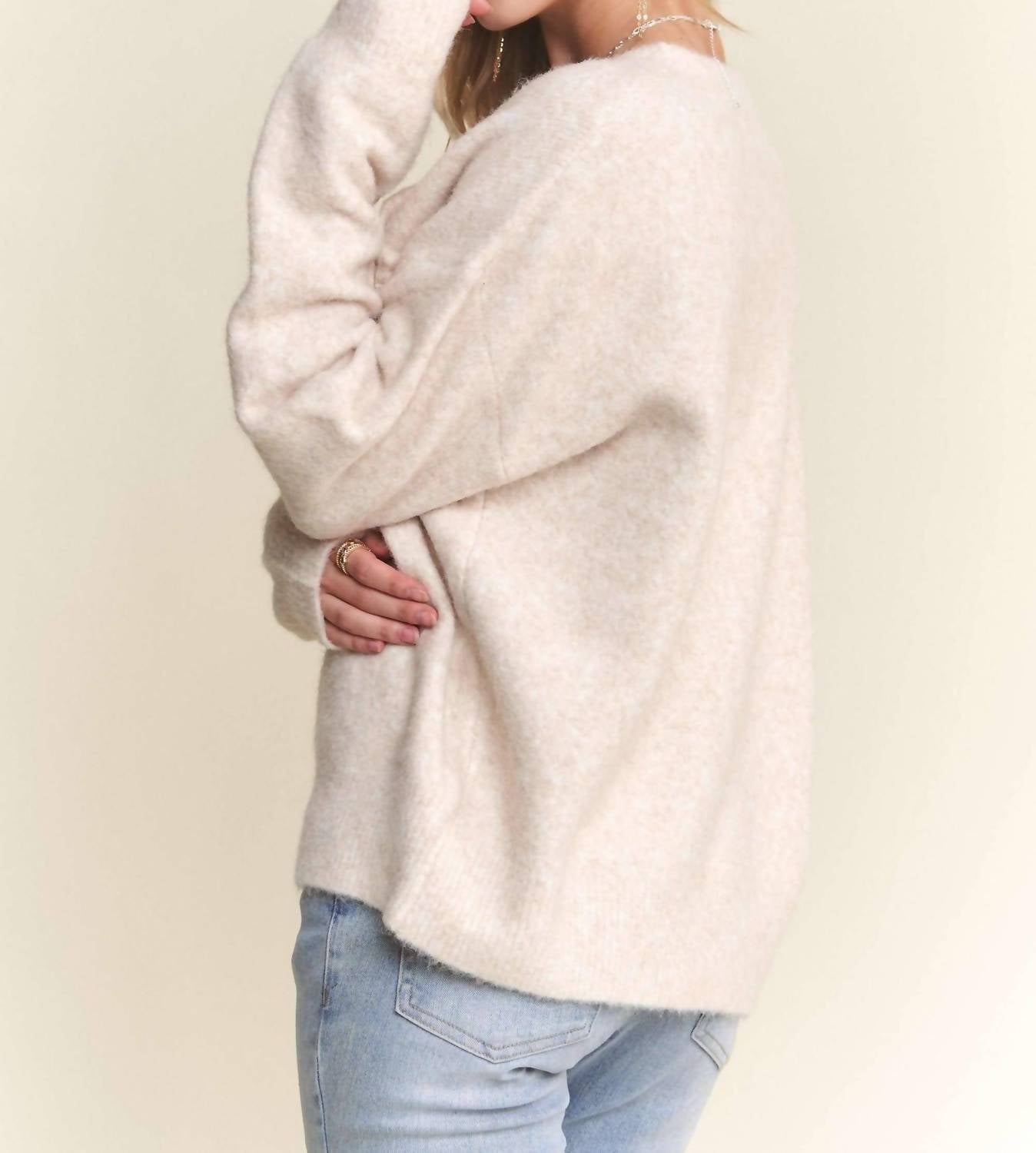 ADORA Floral Applique Soft Sweater - women's sweater - alternate view