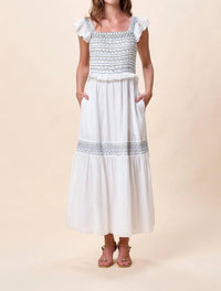 Cleobella Ginevra Ankle Dress in ivory - women's dress