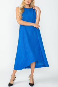 IC Collection Fit Flare Tank Dress in royal blue - women's dress