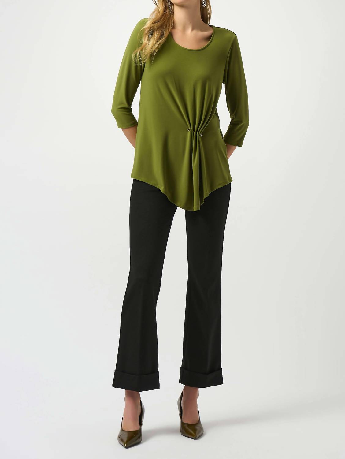 Joseph Ribkoff - Heavy Knit Flared Pull-on Pants