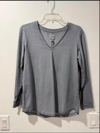 Nic + Zoe Women's Go To Vee Neck Top in slate - women's t-shirt