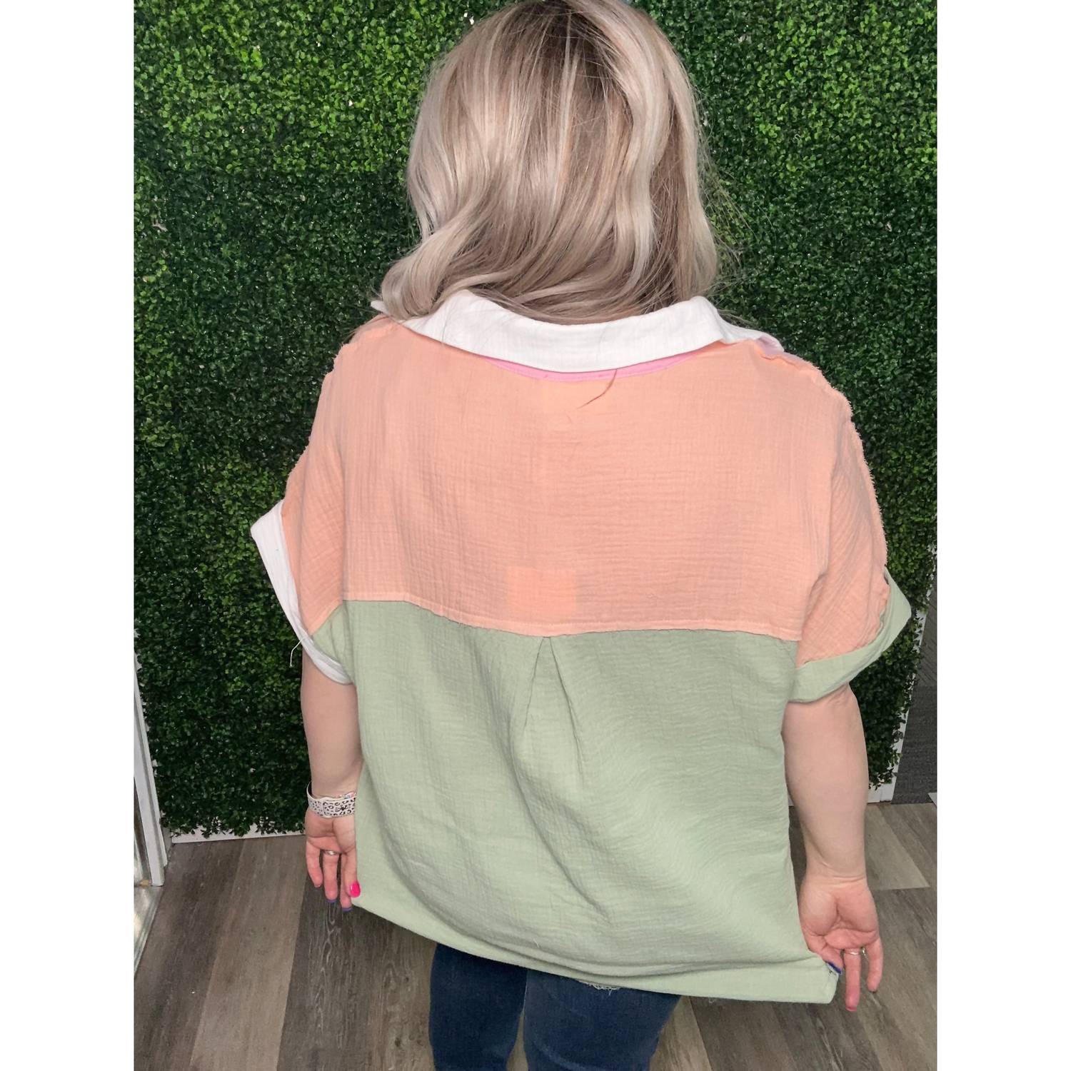 Andree By Unit - Sorbet Button Up Top
