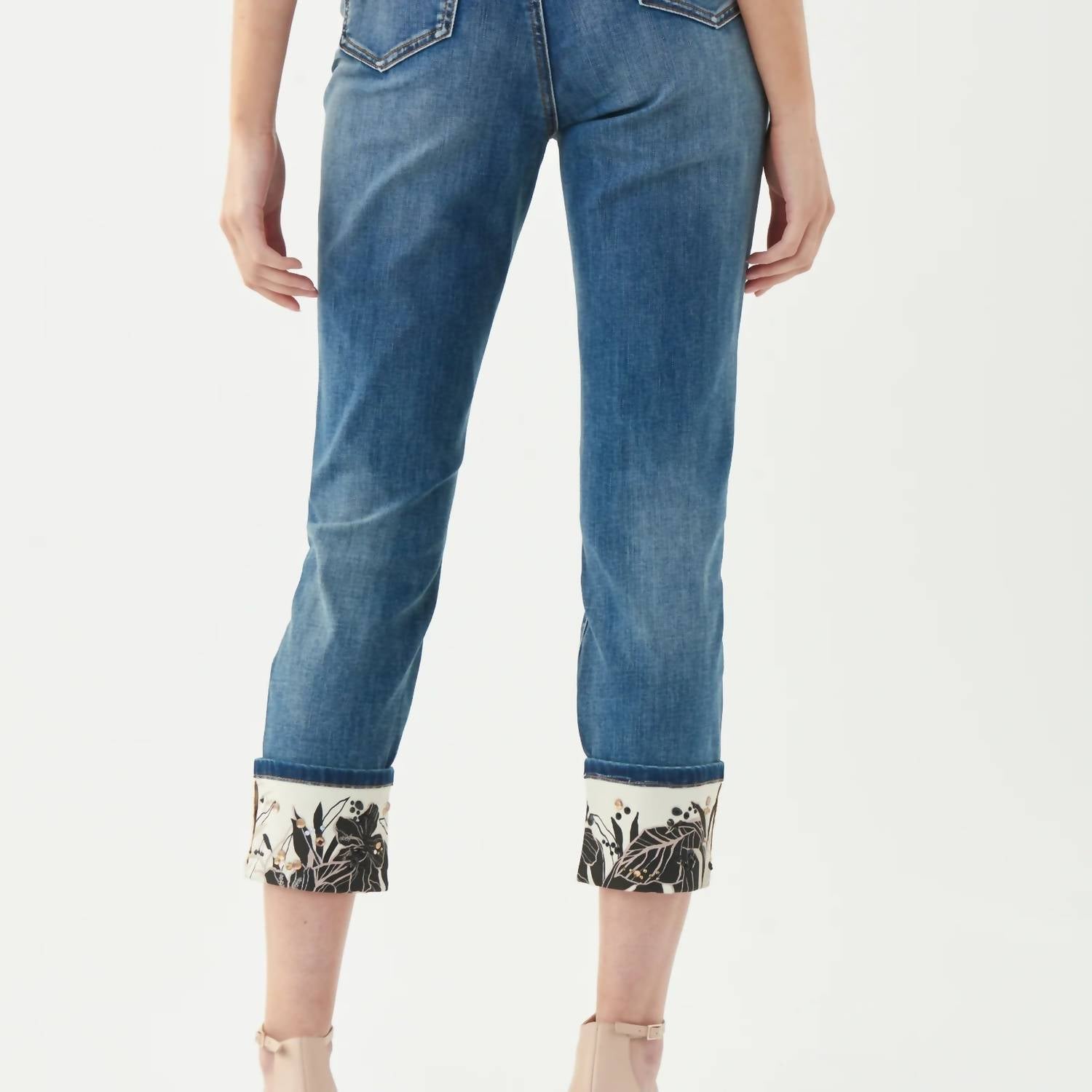 Joseph Ribkoff - Denim Jeans With Embellished Cuff