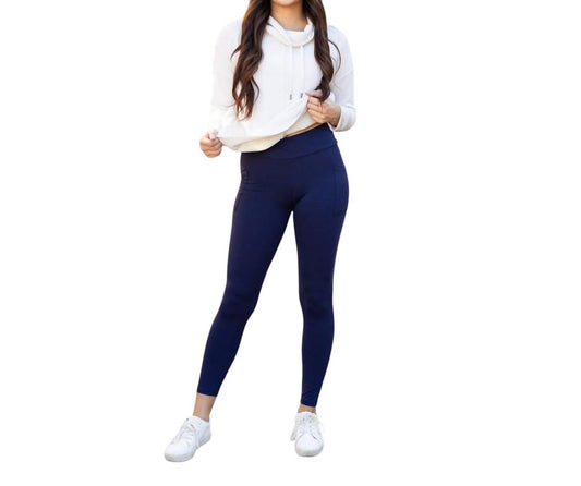 Julia Rose - Nadia Crossover Full Length Leggings with Pockets