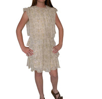 In February - Floral Chiffon Dress With Ruffles