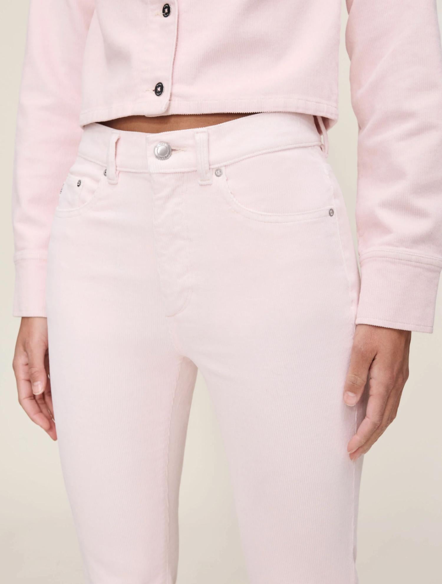 DL1961 - Women's Bridget Boot Cord Jeans in powder pink - women's jeans - view 4
