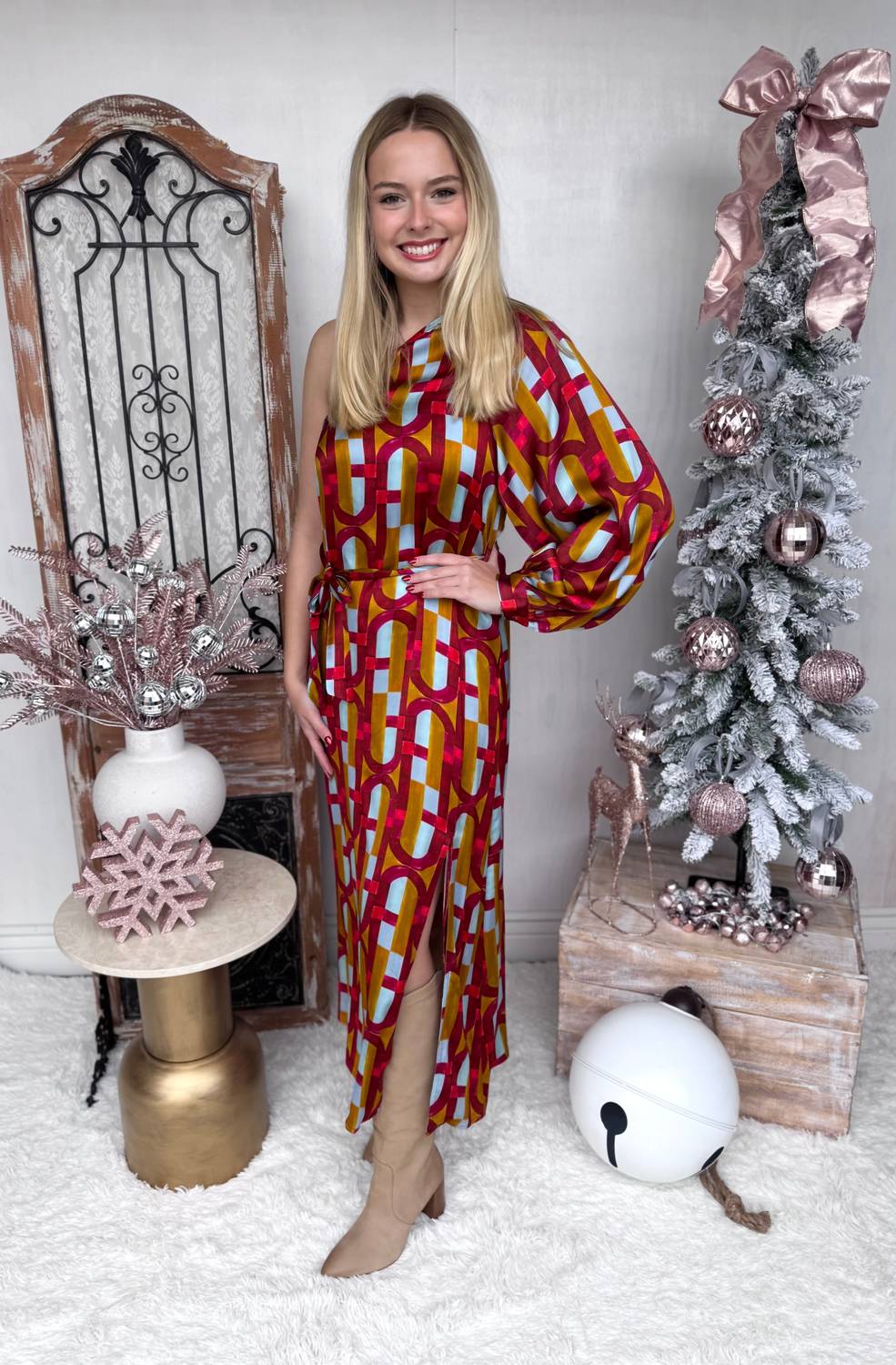 Frnch - ONE SHOULDER MAXI DRESS
