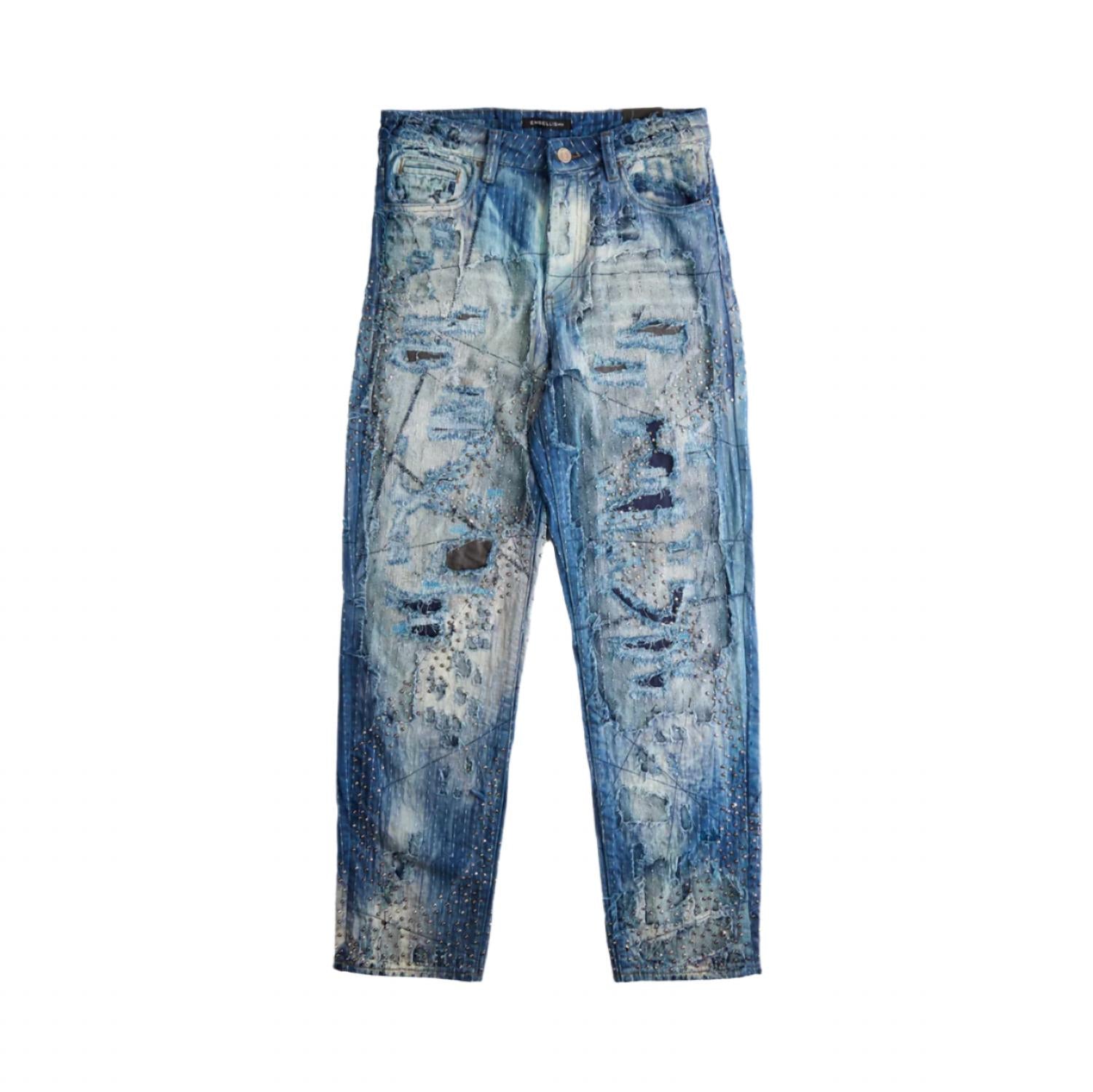 EMBELLISH Men's Neptune Boro Jeans in washed indigo - men's jeans