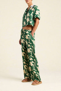 TROVATA Vera Wide Leg Pant in madalena floral - women's pants - detail view