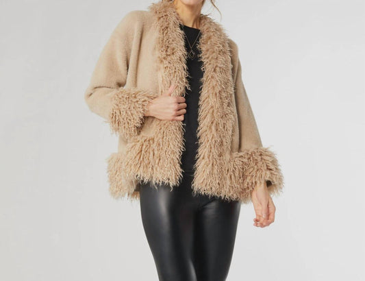 Coco + Carmen - Marley Shaggy Fur Trim Cardigan
