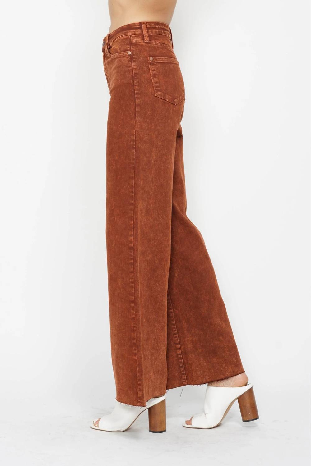 Judy Blue - High Waist Garment Dyed Retro Wide Leg Jeans