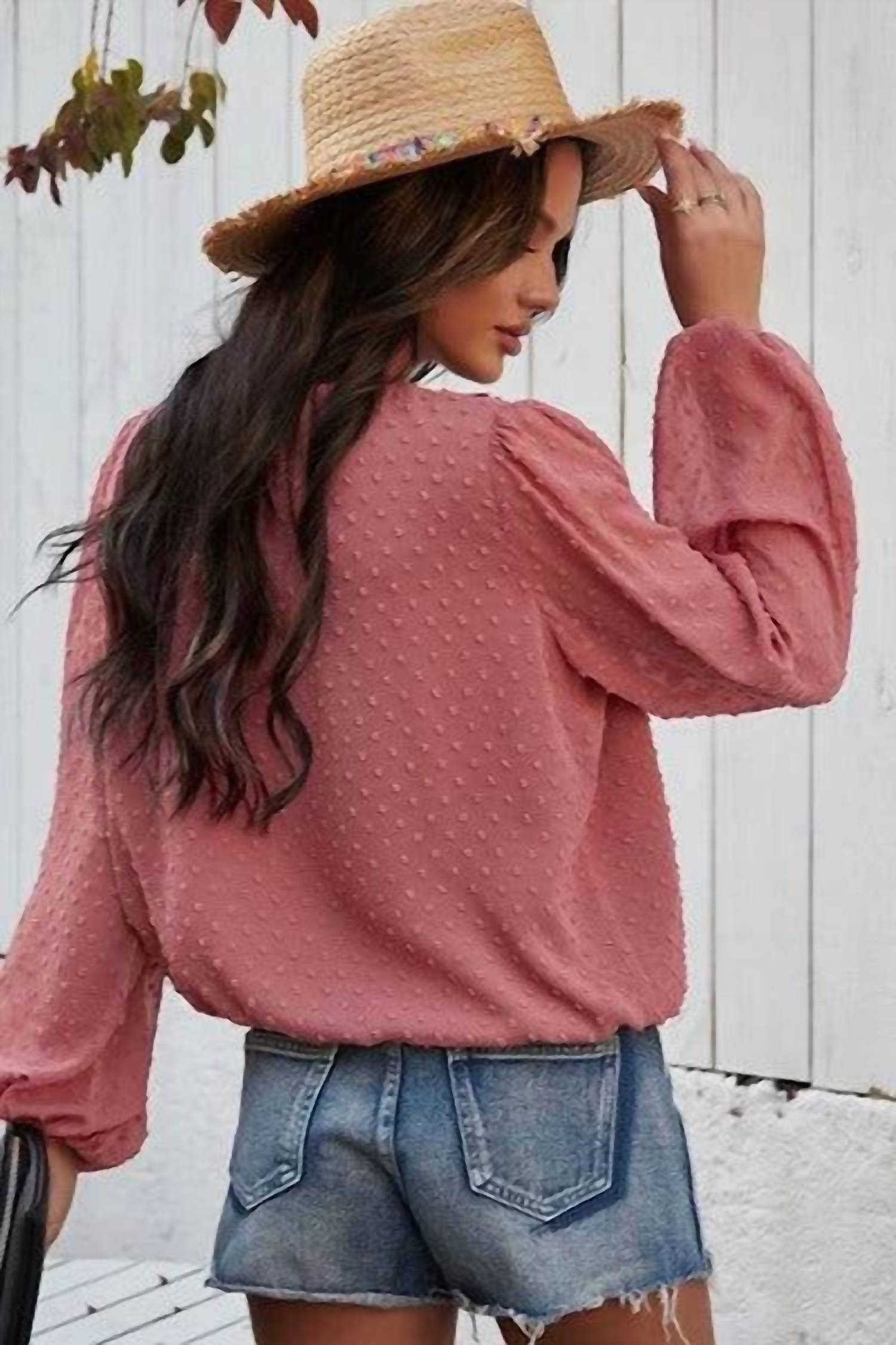 Miss Sparkling - Boho Dotted Blouse