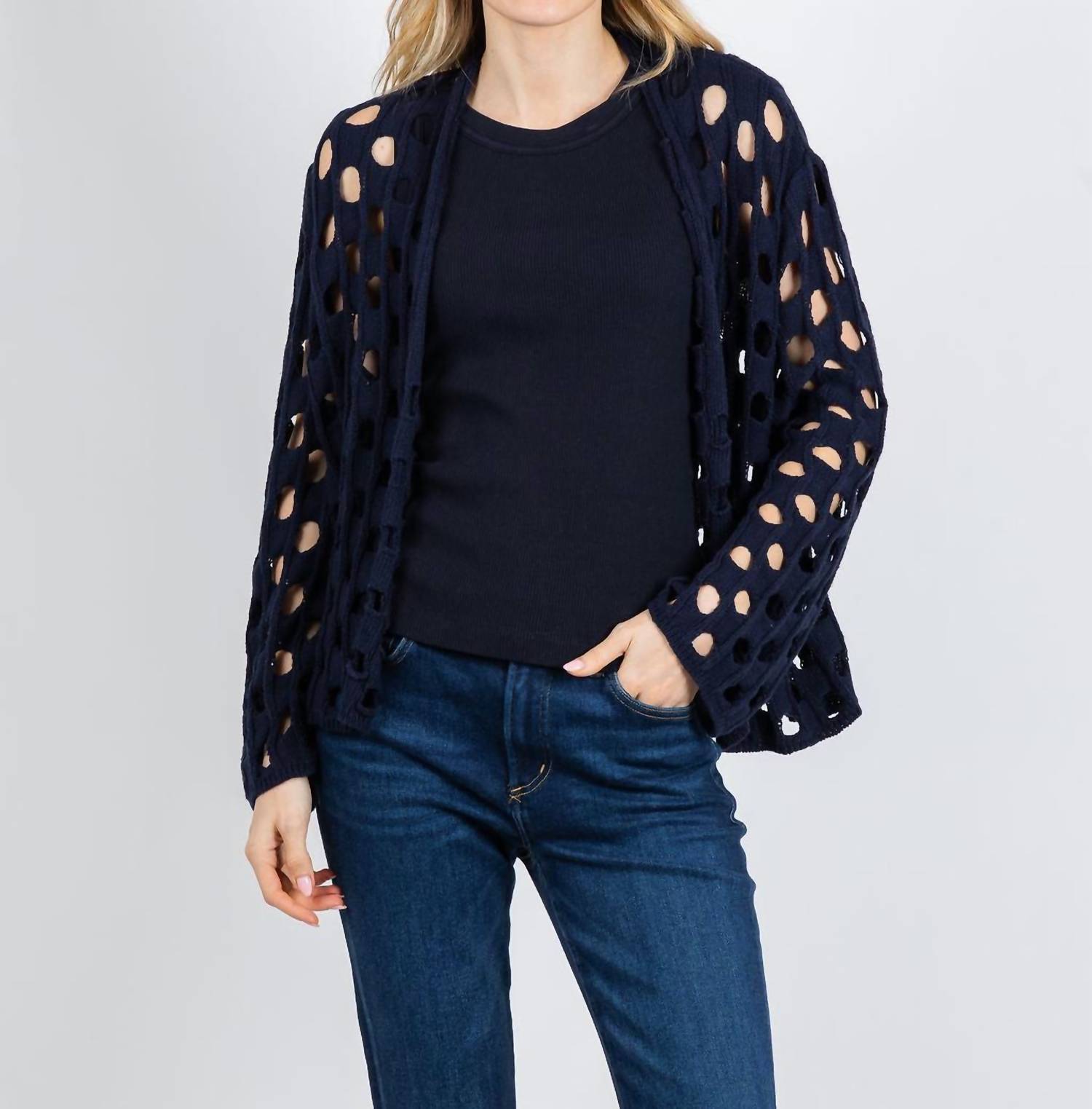 Olivia By Habitat - Open Weave Layering Cardigan