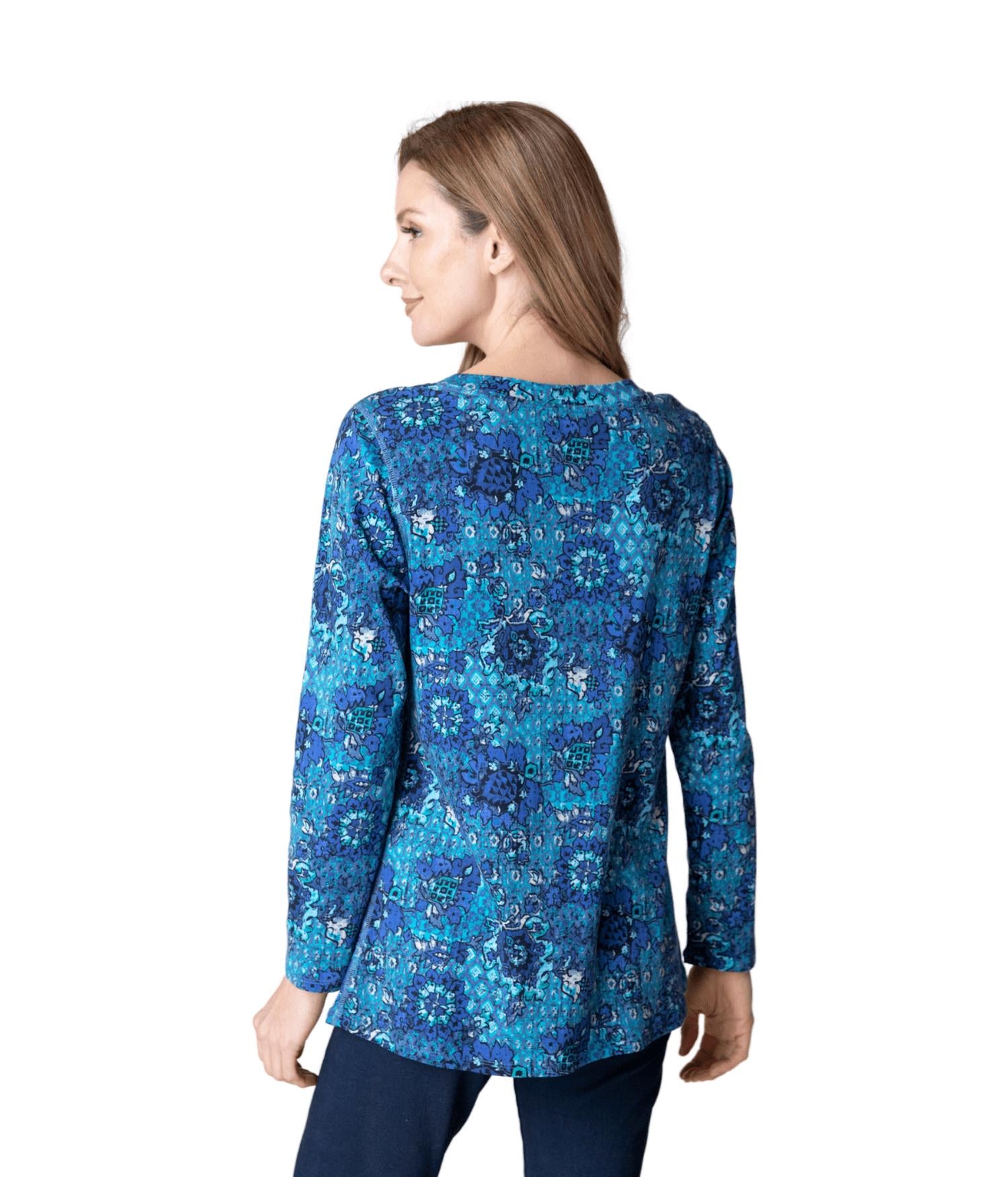Habitat - V-neck Cotton Tunic in French Floral