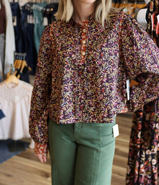 Thml - Printed Long Sleeve Buttons Top