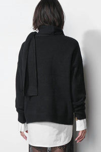 Greylin - Soft Crewneck With Removable Scarf Sweater
