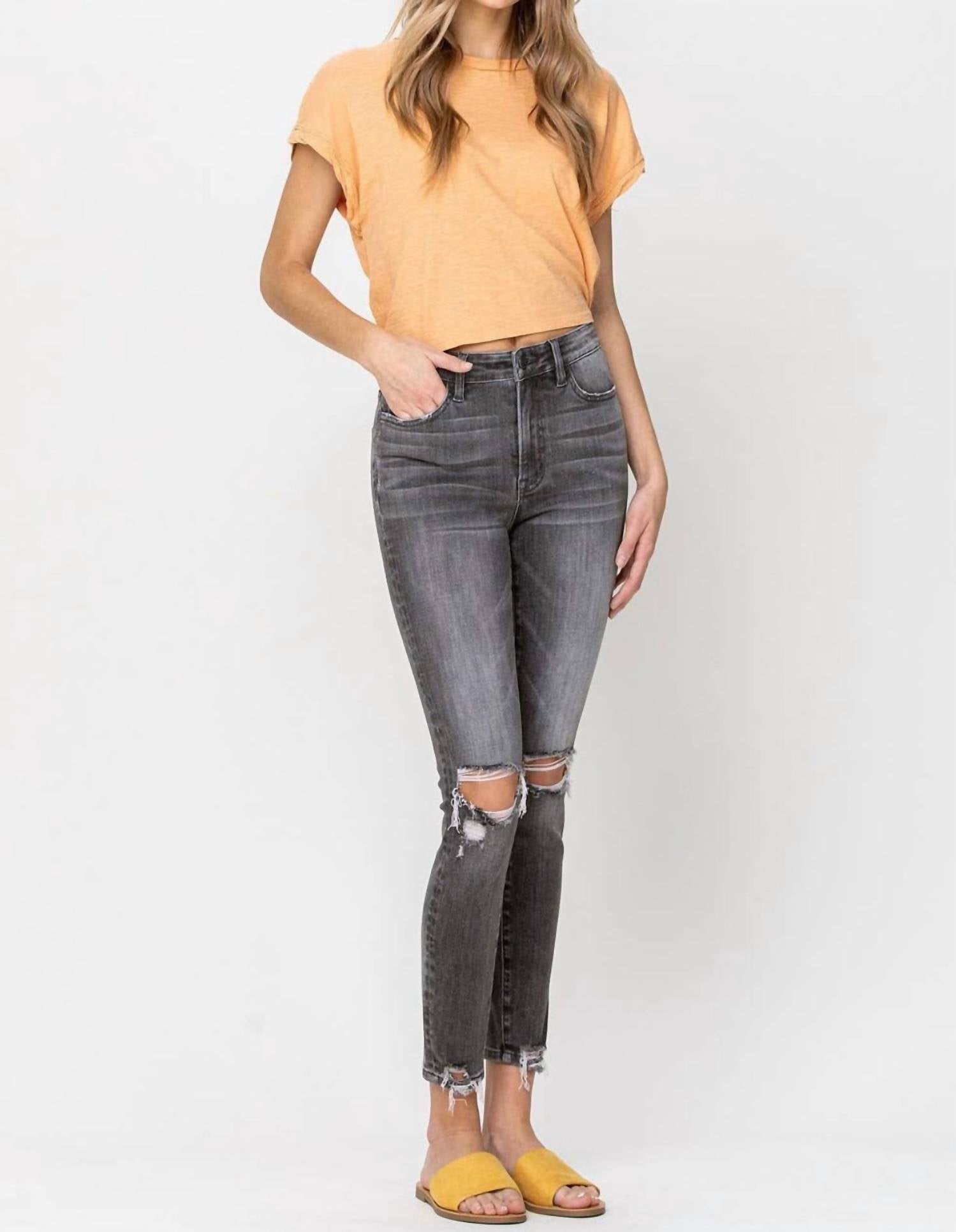 Vervet By Flying Monkey - Wesley Distressed Skinny Jean