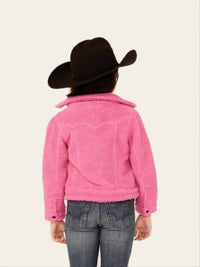 Wrangler - Girls' Sherpa Button Up Fleece Jacket