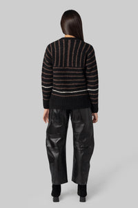 Proenza Schouler White Label Leonie Sweater in black - women's sweater - alternate view