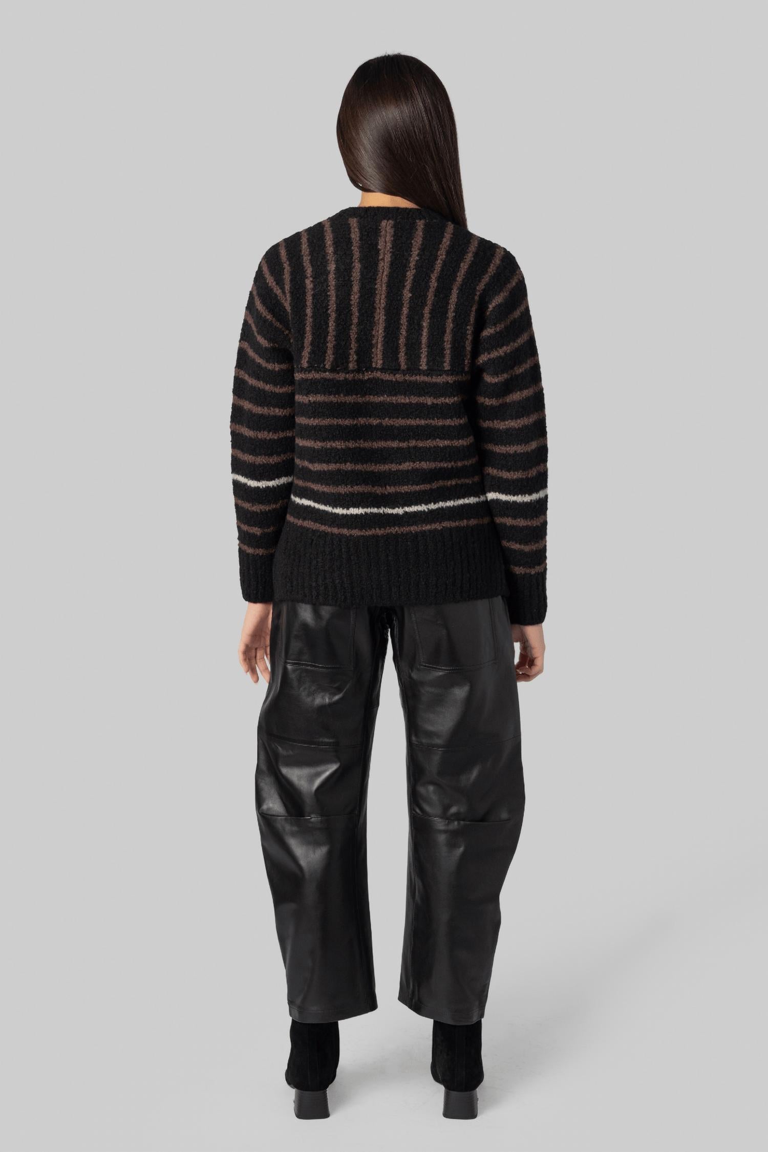 Proenza Schouler White Label Leonie Sweater in black - women's sweater - alternate view