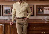 Tom Beckbe POWELL PERFORMANCE SPORT SHIRT in yellow plaid - men's long sleeve top