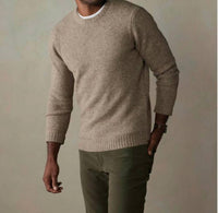 The Normal Brand Homebound Crewneck Sweater in toasted chestnut 1 - men's sweater - alternate view