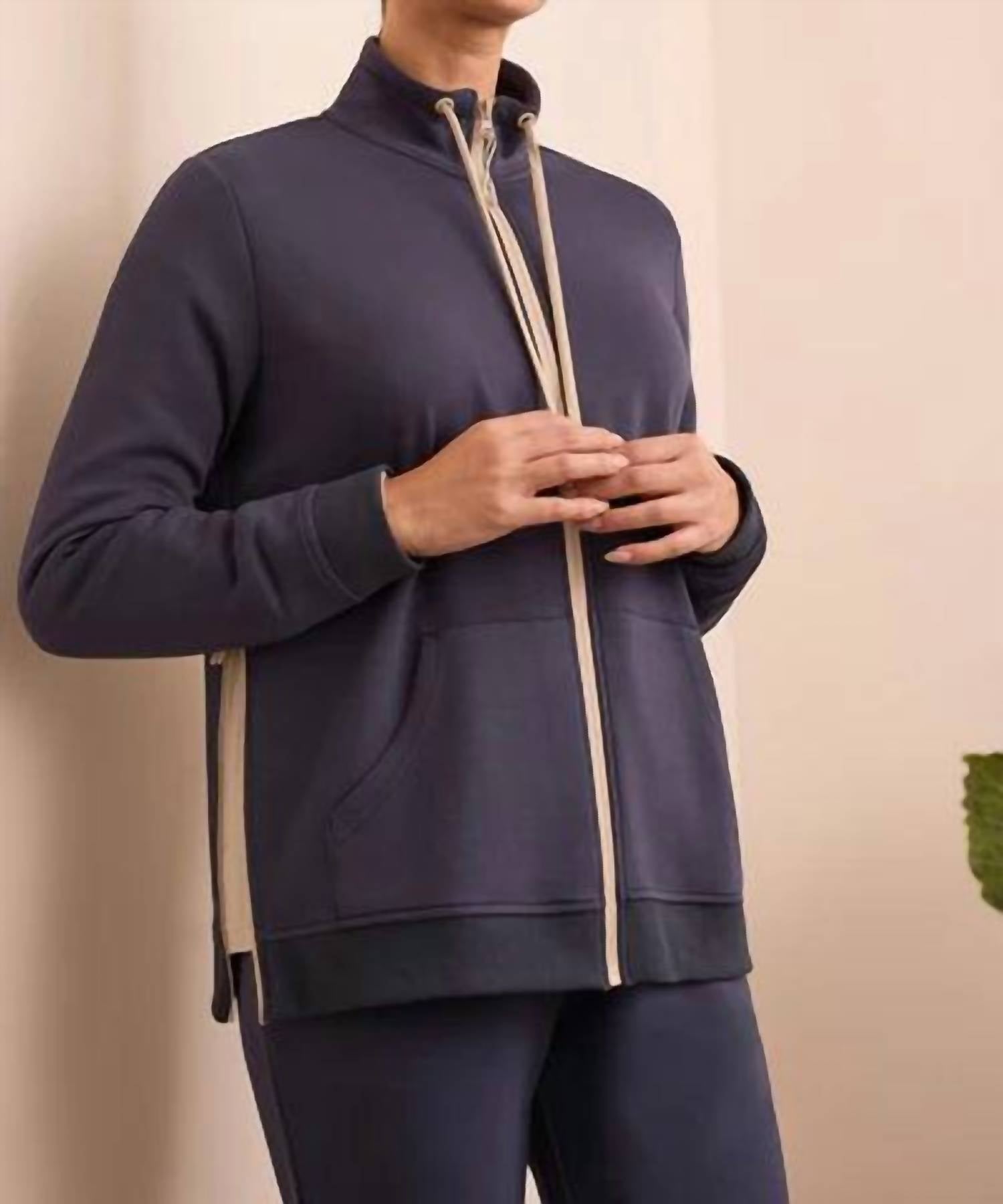 Tribal - Zip Up Mock Neck Sweatshirt