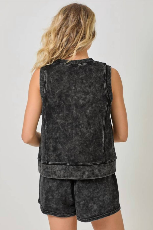 Mystree - Bowie Sleeveless Terry Top