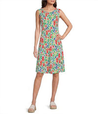 Multiples - Panel Scoop Neck Tank Dress