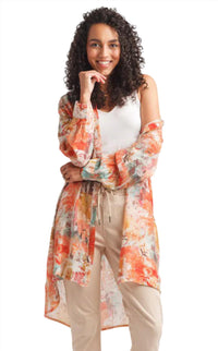 Papillon - Vintage Floral Tunic With Tab Sleeves