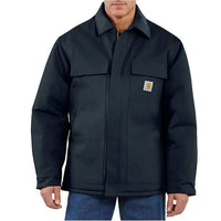 carhartt Firm Duck Insulated Traditional Coat in dark navy - men's jacket