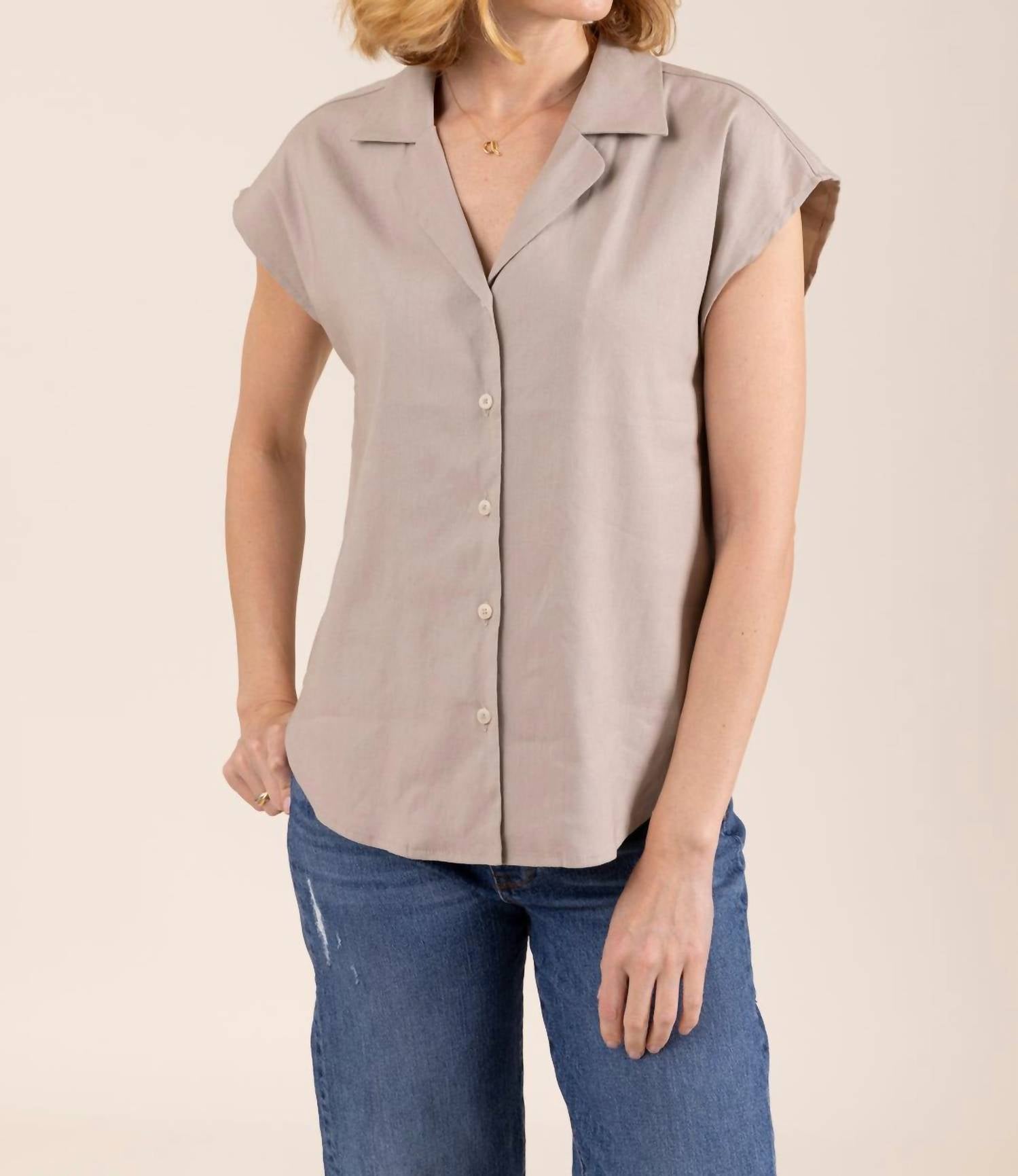 Le Marais - Hampton Button Up Sleeveless Top