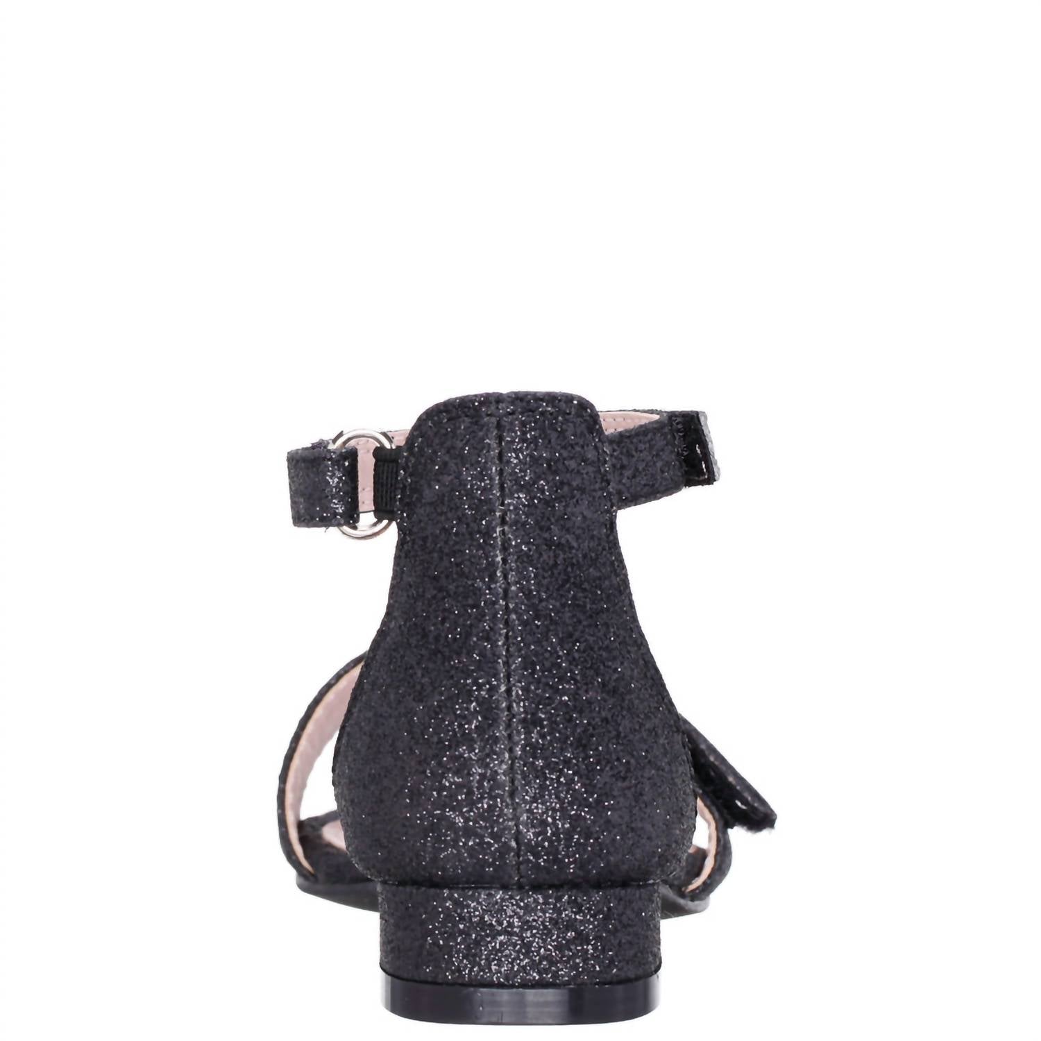 Nina Girls Rejina Ankle Strap Sandals in black glitter - kids' sandal - view 5