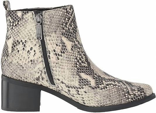 Blondo - Elvina Waterproof Snake Print Ankle Leather Boots