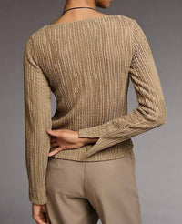Sanctuary - Long Sleeve Boatneck Textured Top