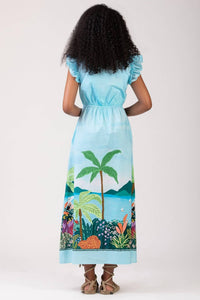 Celina Moon Flavian Maxi Dress in lia sky - women's dress - alternate view