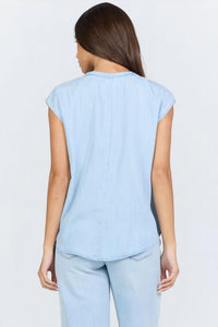 Dear John Denim - Yanis V Neck Cap Sleeves Top