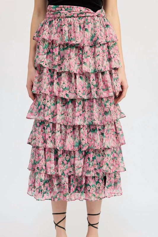 En Saison - Claire Floral Layered Skirt